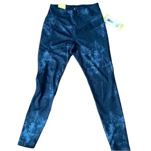 Danskin black marble leggings NWT